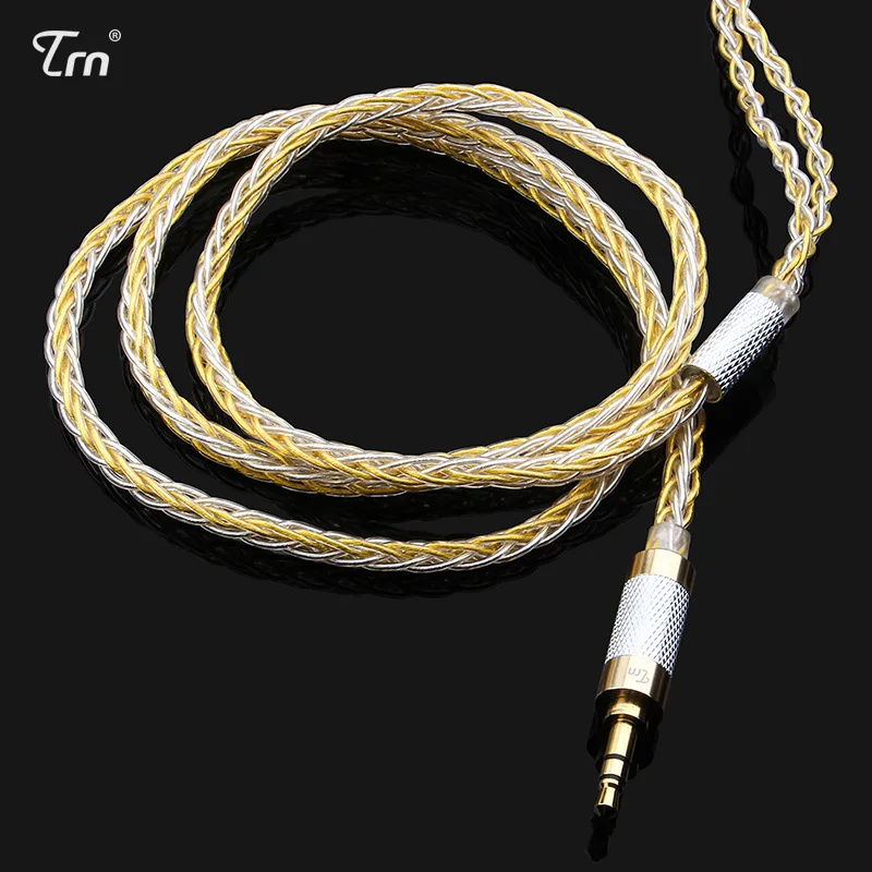 Лампа указателя MMCX/2Pin разъем 3 5/2 5 сбалансированный 8 ядро Медь Посеребренная