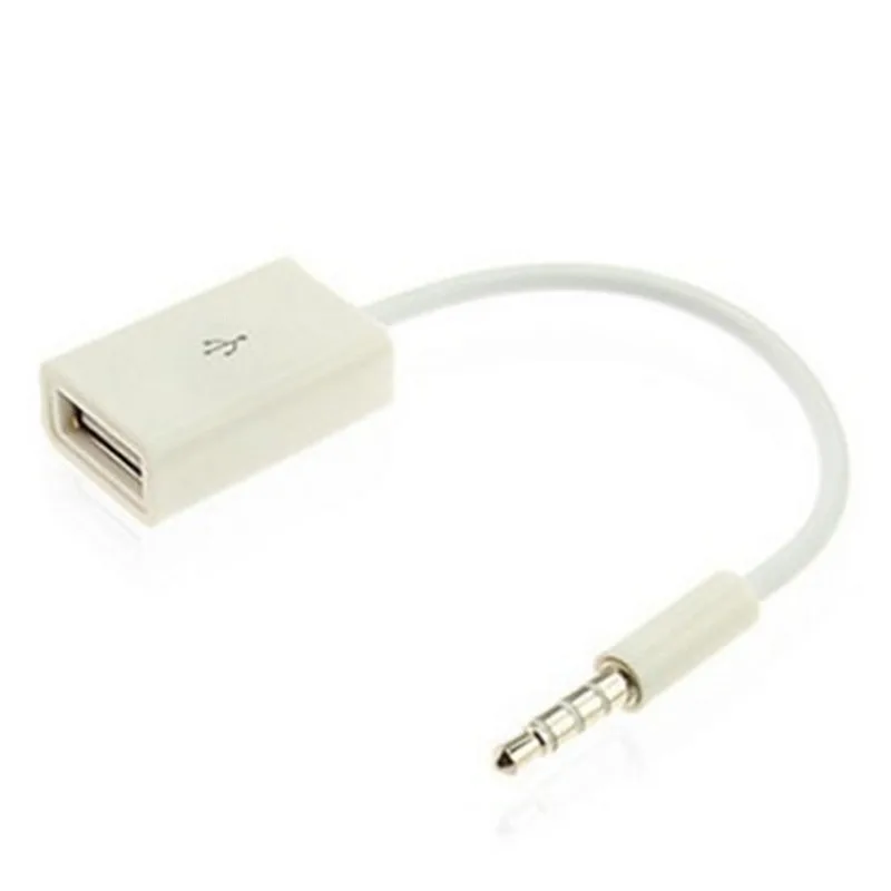 Автомобильный MP3 3 5 мм штекер AUX аудио разъем для USB 2 0 Женский кабель конвертер