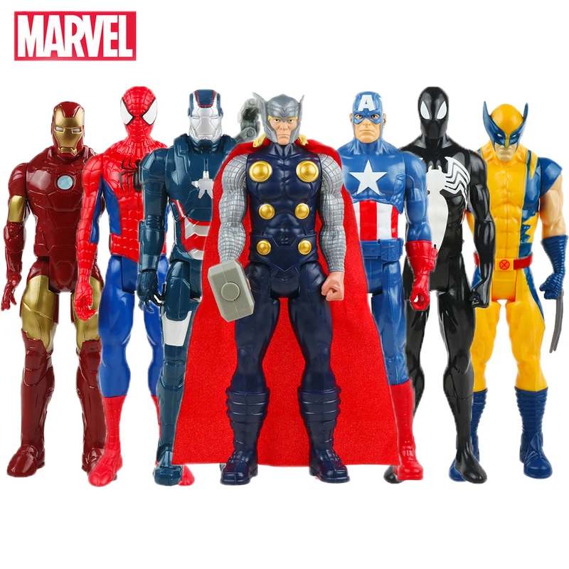 

30cm Marvel Action Figure Avengers Infinity War Thanos Spiderman Hulk Iron Man Captain America Thor Wolverine Toys Dolls for Kid