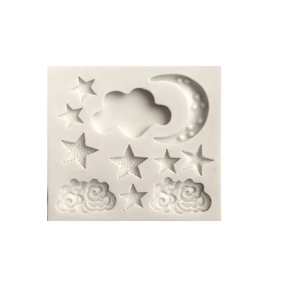 Aouke белые облака и Радуга украшения формы торт силиконовые формы сахарная паста Конфеты Шоколад для мастики и глины плесень D176-D018 - Цвет: Небесно-голубой