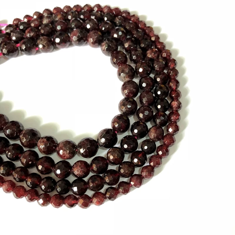 Wholesale 1string 100% Natural Garnet Bead Faceted Garnet Beads,Gem ...