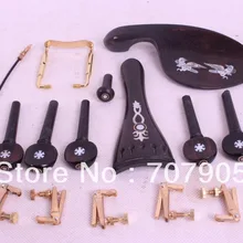 4/4 скрипка части черного дерева, тюнер колышек chinrest хвостовой хвост кишки endpin# W9-2