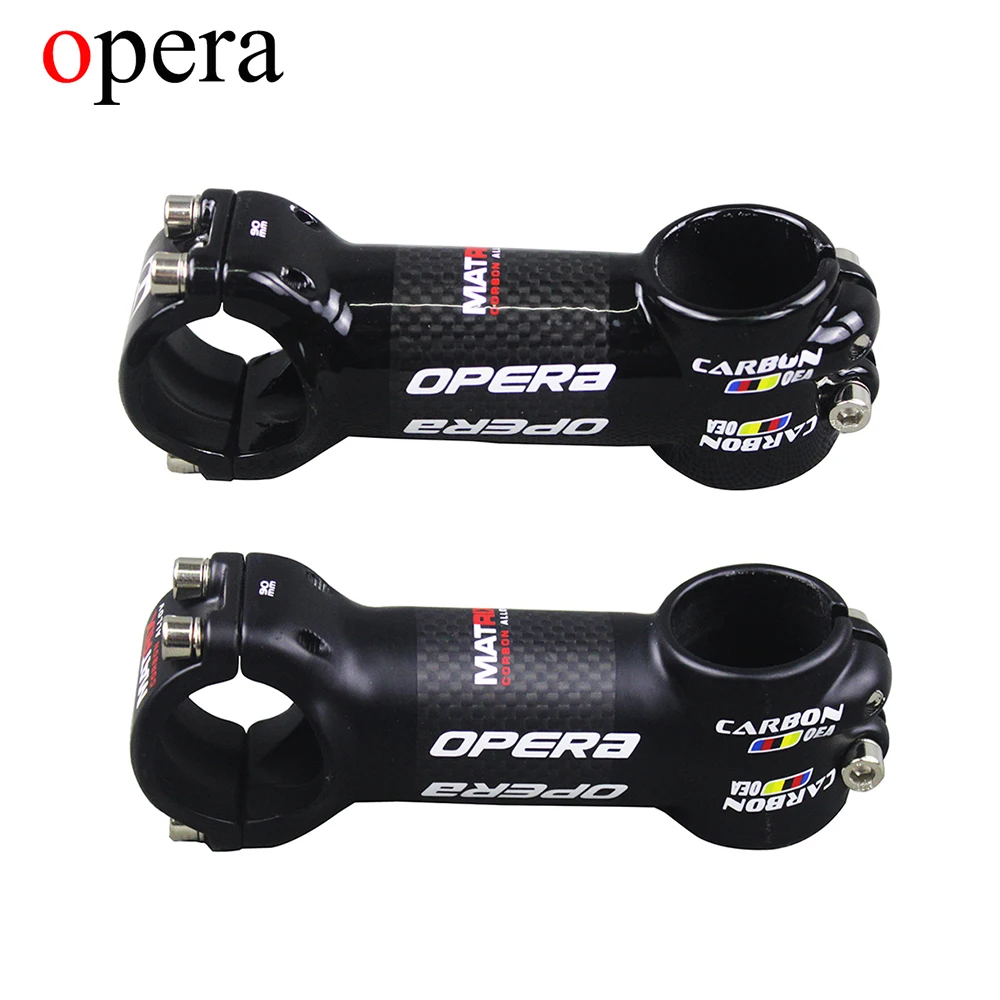

OPERA Aluminum alloy+ Carbon Stems Cycling Mountain Bikes Stem Package Carbon Road Bicycles 3K Glossy/matte Black 6 Degree Stems