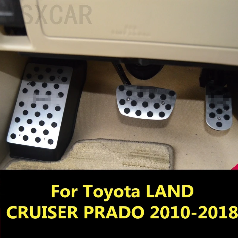 

car styling cover foot Gas/petrol/oil Brake Rest lamp trim Pedal Interior decoration For Toyota LAND CRUISER PRADO 2010-2018