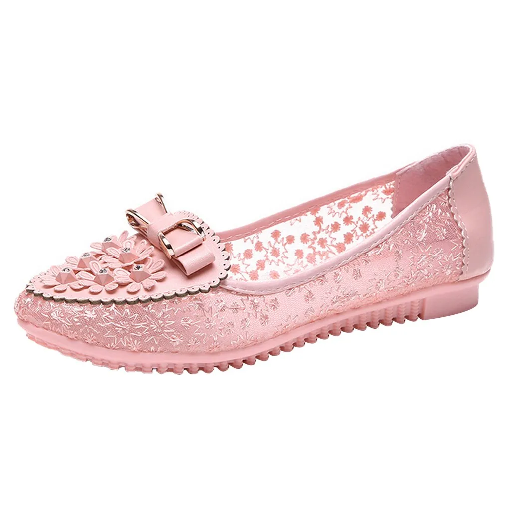 YOUYEDIANYOUYEDIAN/ сандалии, женская летняя обувь, дышащая женская обувь, женские слипоны, сандалии на плоской платформе, женская обувь - Цвет: Розовый