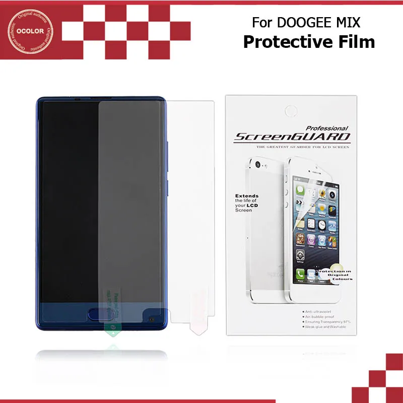 

ocolor 2PCS For Doogee Mix Mix Silver Front LCD Screen Protector Protective Film Guard for Doogee Mix Mobile Phone Accessories