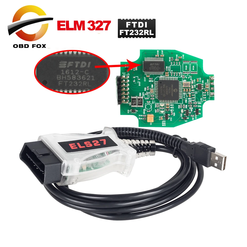 ELS27 FORScan сканер OBD2 диагностический инструмент для obd2 протокол через 16pin разъем elm 327 FTDI чип