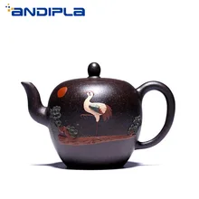 280cc подлинный исинский чайник на плечо Китай здоровья чайная посуда фиолетовый глина мастер ручной работы чайный набор кунг-фу чайник
