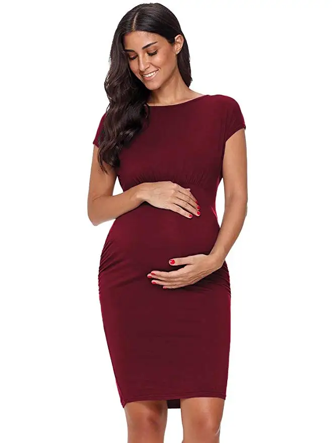 Pregnant Dress Maternity Clothes Dresses Bodycon Pregnancy Dress Baby