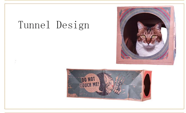 Игрушка для кошек из крафт-бумаги, туннель для кошек, складные переносные интерактивные игрушки для котят, бумажный пакет для кошек