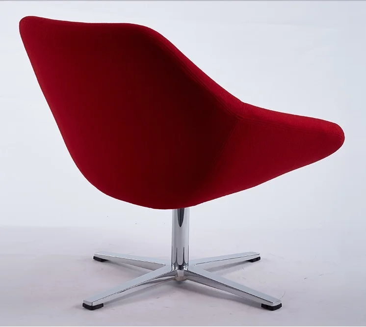 Поворотный стул с низкой спинкой и подлокотником/фланелевая Обивка ткани/Прочная конструкция 16 kg with Solid aluminum Feet