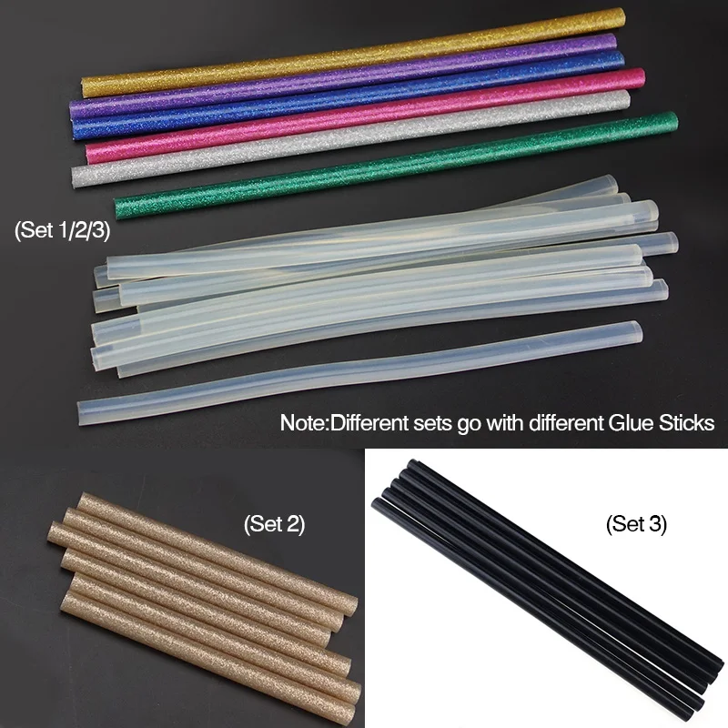 Koop Gratis Verzending 6 IN 1 Lijmpistool Set Elektrische Warmte Hot Melt Ambachten Repair Tool Professional DIY 20 W met sticks Kinderen Gift