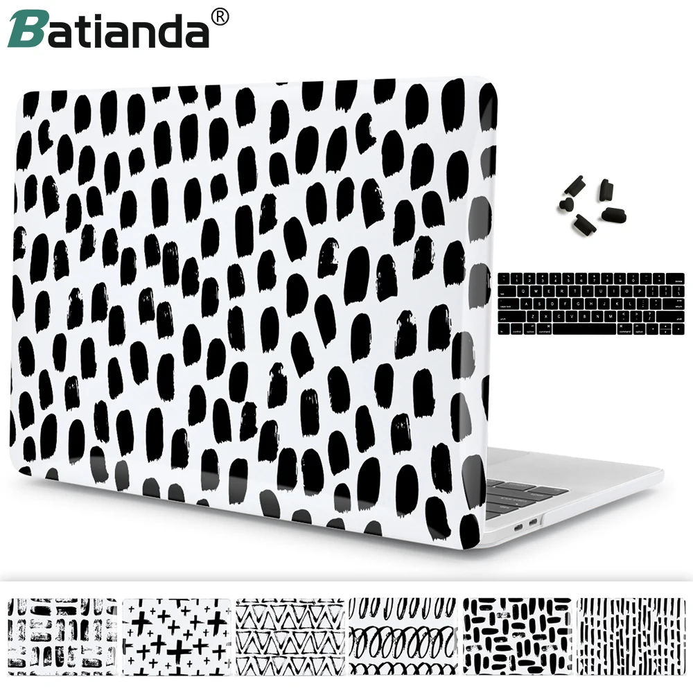

Batianda Geometric Pattern Hard Case Cover with Keyboard Cover for MacBook Pro 13 15 inch 2016 2017 2018 Release A1989 A1706