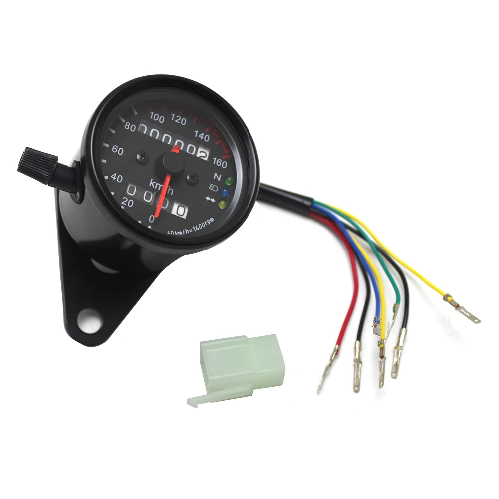 

Universal Motorcycle Speedometer Odometer 12V Motorcycle Dual Speed Meter with LED Indicator Speedometer Motorbike Accessories