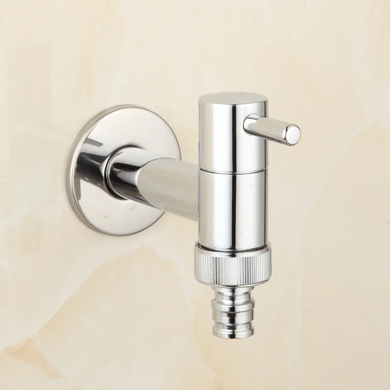 Brass Chrome Laundry Bathroom Washing Machine Faucet Wall Mount Sink Basin Water Faucet Tap