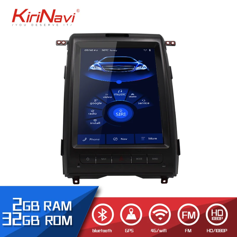 

KiriNavi 12.1" Touch Display Android 7.1 For Ford F150 2009-2013 Car MP5 MP4 Radio Audio GPS Navigation Monitor Multimedia Play