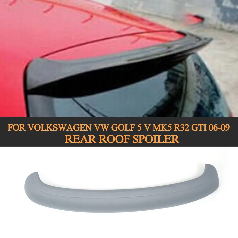 

Carbon Fiber Replacement rear roof boot lip spoiler wings Without Lamp For Volkswagen VW Golf 5 V MK5 R32 GTI 06-09 Grey FRP