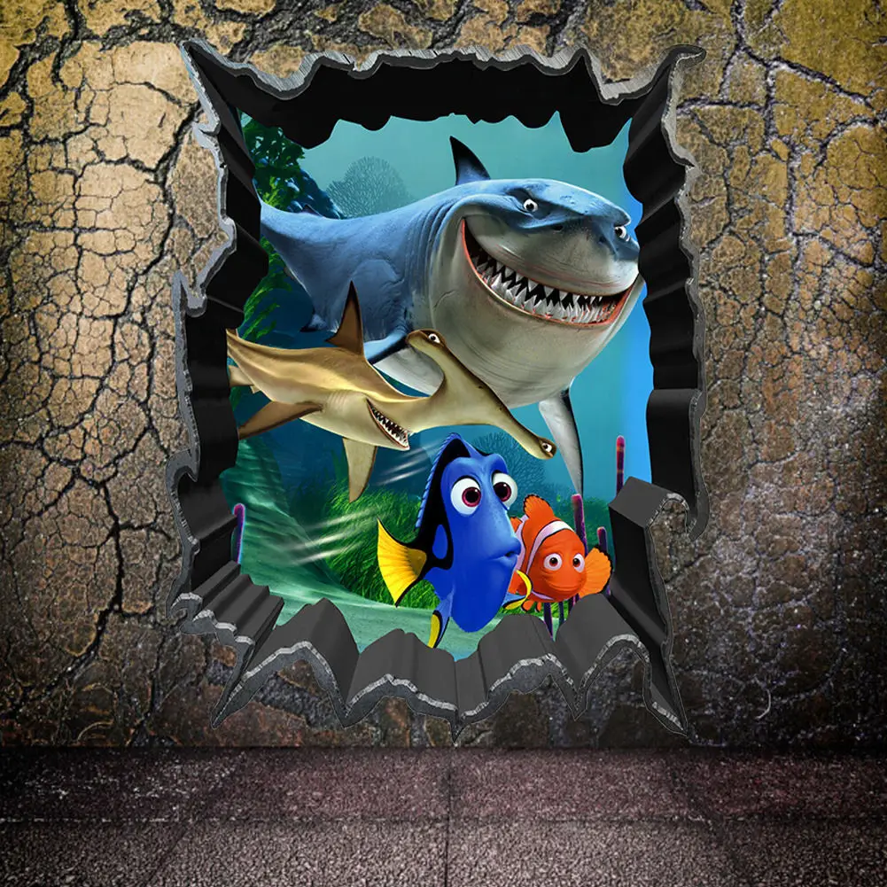 Ikan Hiu Finding Nemo Stiker Dinding Dekorasi Kamar Tidur Anak 1438