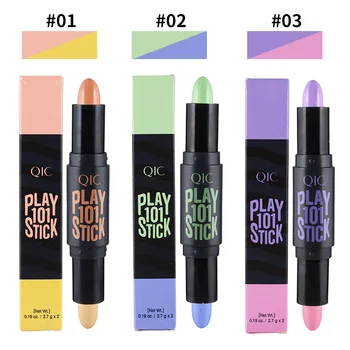 

Makeup Creamy Double-ended 2 in1 base foundation Contour Stick cosmetics Concealer makeup face concealer corrective bar QIC