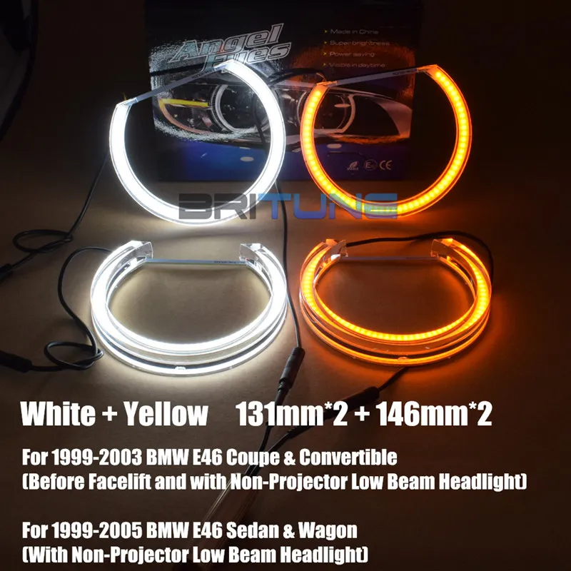 Britune DTM светодиодный ангельские глазки для BMW E46/E39/E36/E38 ...