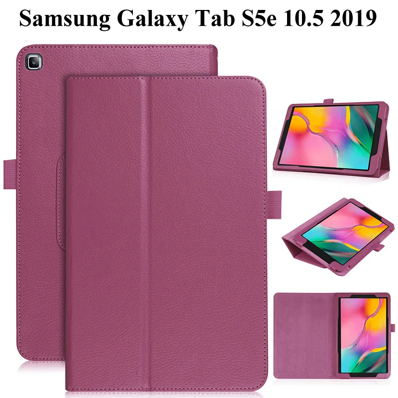 Стиль Litchi чехол для планшета Samsung Galaxy Tab S5e 10 5 дюймов 2019 T725 T720 SM-T720 SM-T725 раскладные