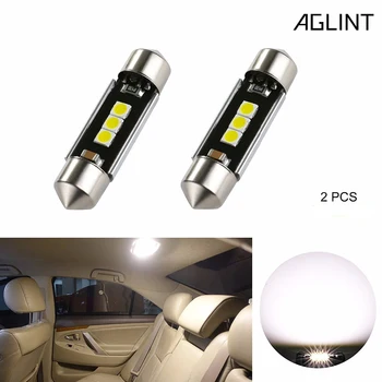 

AGLINT 2PCS LED Bulb Canbus Error Free C5W Festoon 31mm 36mm 39mm 41mm Car Dome Reading Trunk License Plate Lights White 12-24V