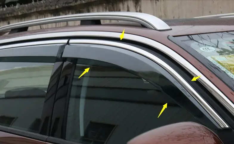 Для VOLVO XC90 2010 2011 2012 2013 2014 пластиковый внешний козырек тенты на окна защита от