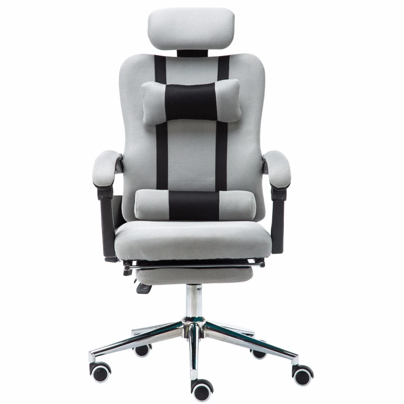 

High Quality Mesh Computer Play Chair Lacework Office Chair Lying and Lifting Staff Armchair with Footrest