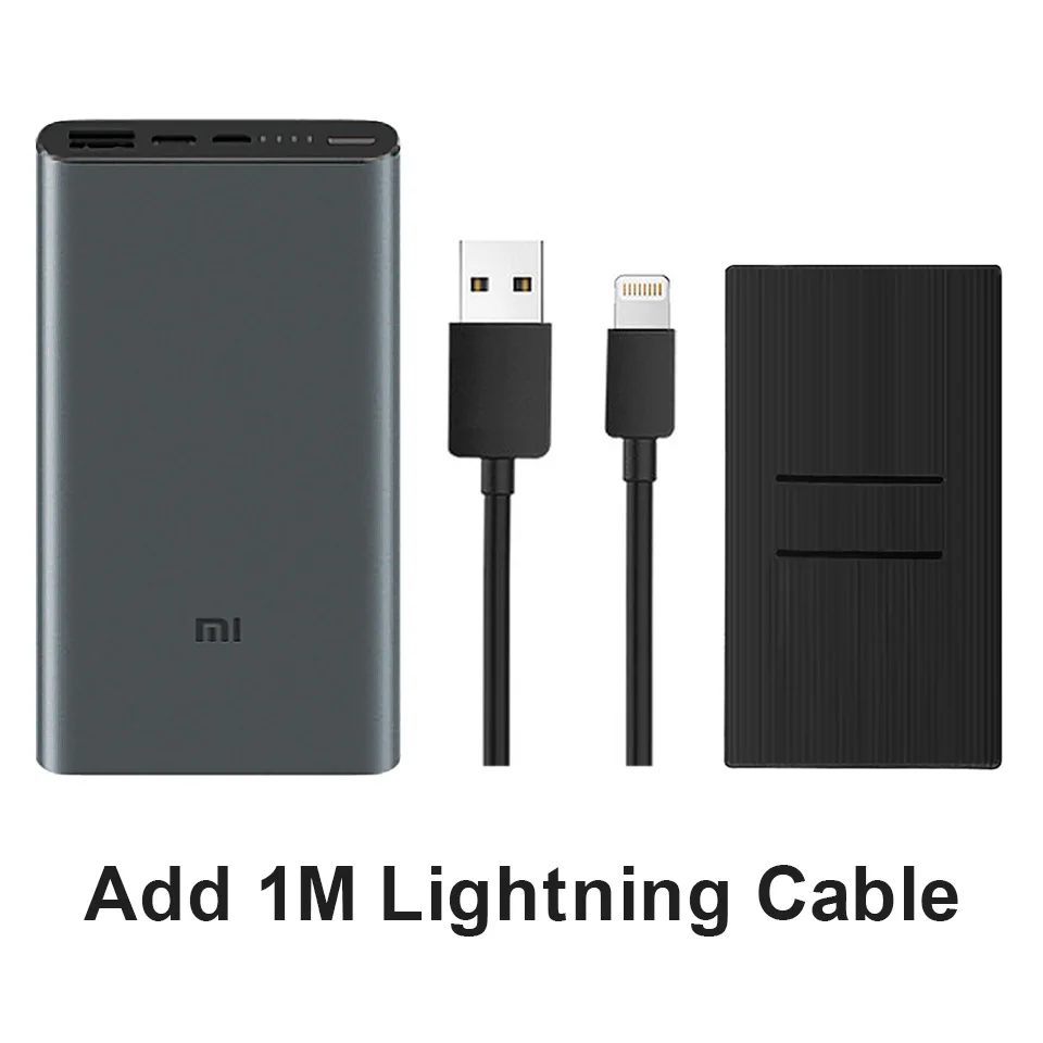 Mi Xiao mi power Bank, 10000 мА/ч, 3 внешних аккумулятора, QC3.0, зарядка, двойной USB выход, 18 Вт, быстрая зарядка, 10000 мА/ч, внешний аккумулятор для телефона