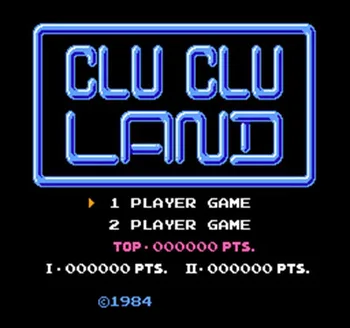 

Clu Clu Land Region Free 60 Pin 8Bit Game Card For Subor Game Players
