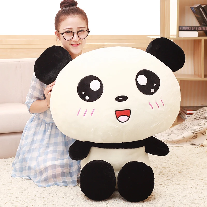 

60 Cm Big Size Soft Big Head Panda Plush Toy Stuffed Animal Adorable Panda Plush Toys For Children & Fans Gift Drop Ship