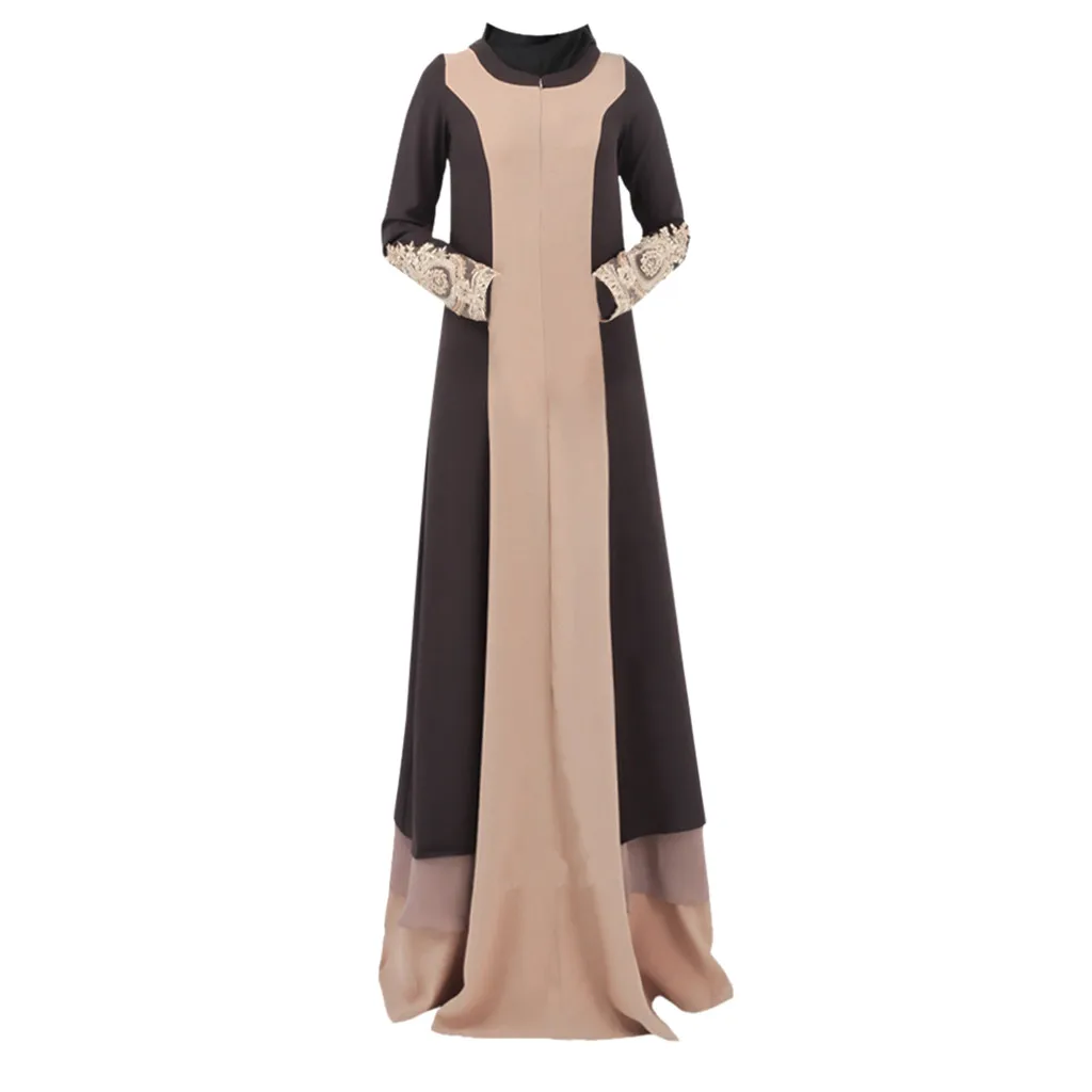 PlusSize Vestidos 2019 Абаи Дубай Винтаж Для женщин Абаи длинное платье Jilbab мусульманская одежда Z318