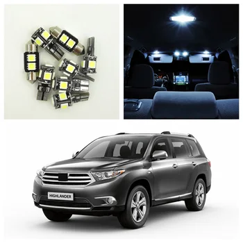

Edislight 10 pieces White LED Light Bulbs Interior Package Kit For 2008-2012 Toyota Highlander Map Dome License Plate Light