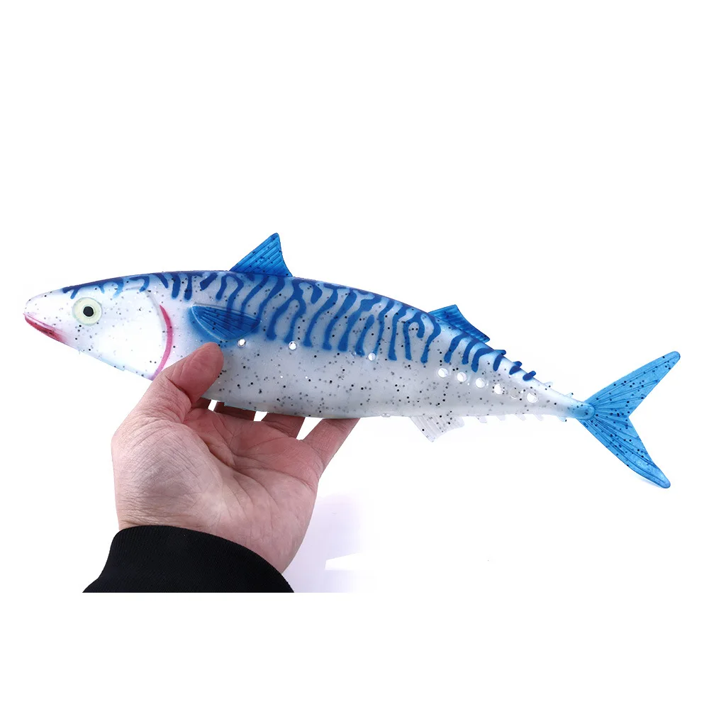 

New Arrival 5 Color Deep Ocean Big Fishing Lure 35CM 110G Fish Simulation Artificial Soft Bait Squid Baits Ripper Winter Fishing
