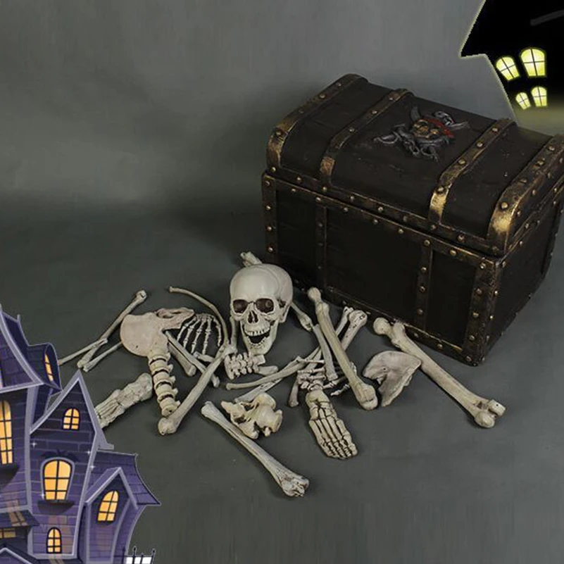 Bag of Bones Halloween Skeleton Bones 28pieces in a mash bag Haunted