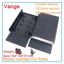 1 шт./лот впрыска распределительная коробка пластиковый материал IP54 ABS пластик diy корпус для усилителя корпус 164*100*51 мм