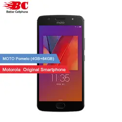 Оригинальный Motorola зеленый помело G5S XT1799 Snapdragon 8937 Octa core 1,4 ГГц Android7.0 отпечатков пальцев 5,2 "ips 4 ГБ + 64 ГБ мобильного телефона