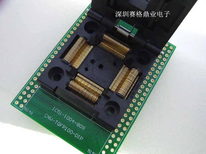 Раскладушка IC51-1004-809 QFP100/DIP TQFP100 позолоченный IC Сжигание сиденье адаптер Тесты ing сиденье Тесты гнездо Тесты скамья на