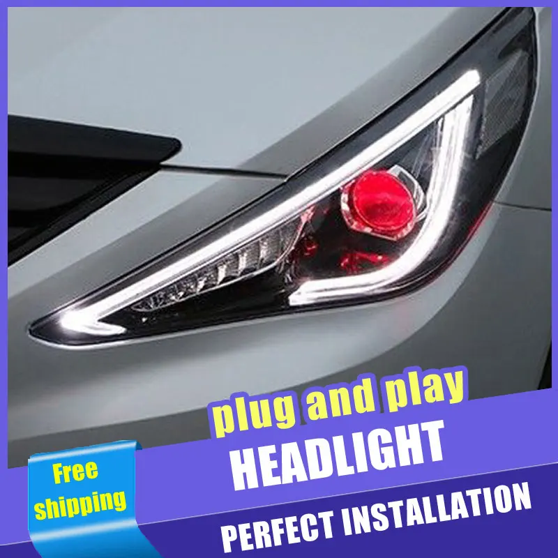 2PCS JGRT Car Style LED headlights for Hyundai Sonata for Sonata head
