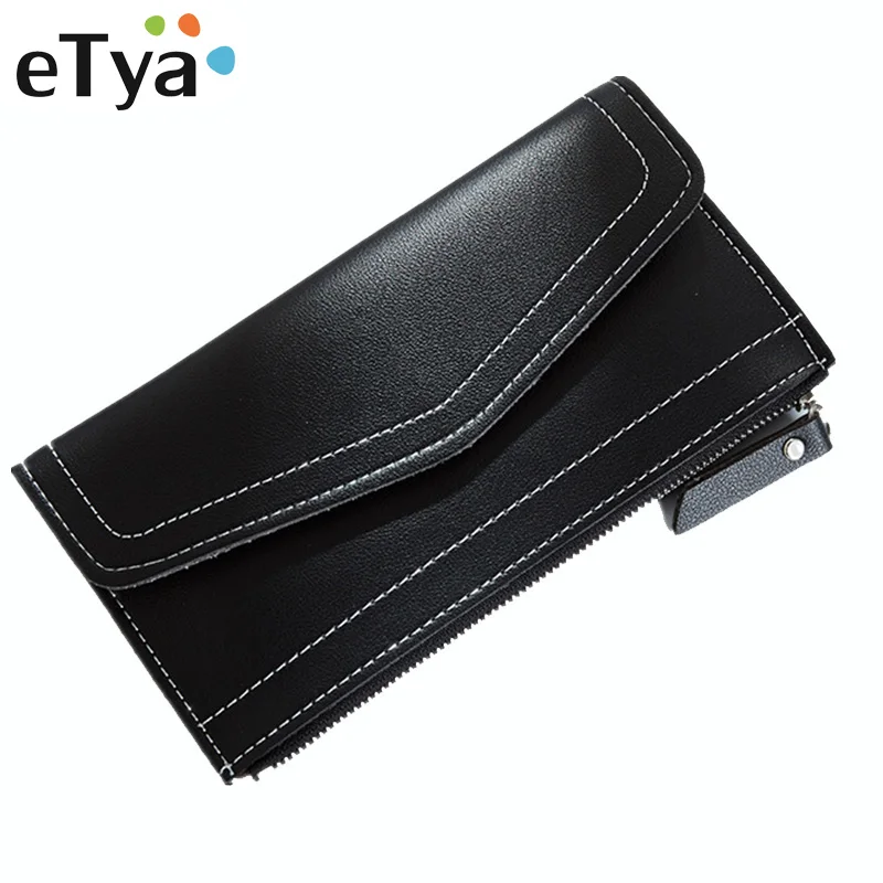 eTya Fashion Women Wallets Business Credit Card Holders Ladies Money Case Pouch Brand Women Long Purses Coin Purses
