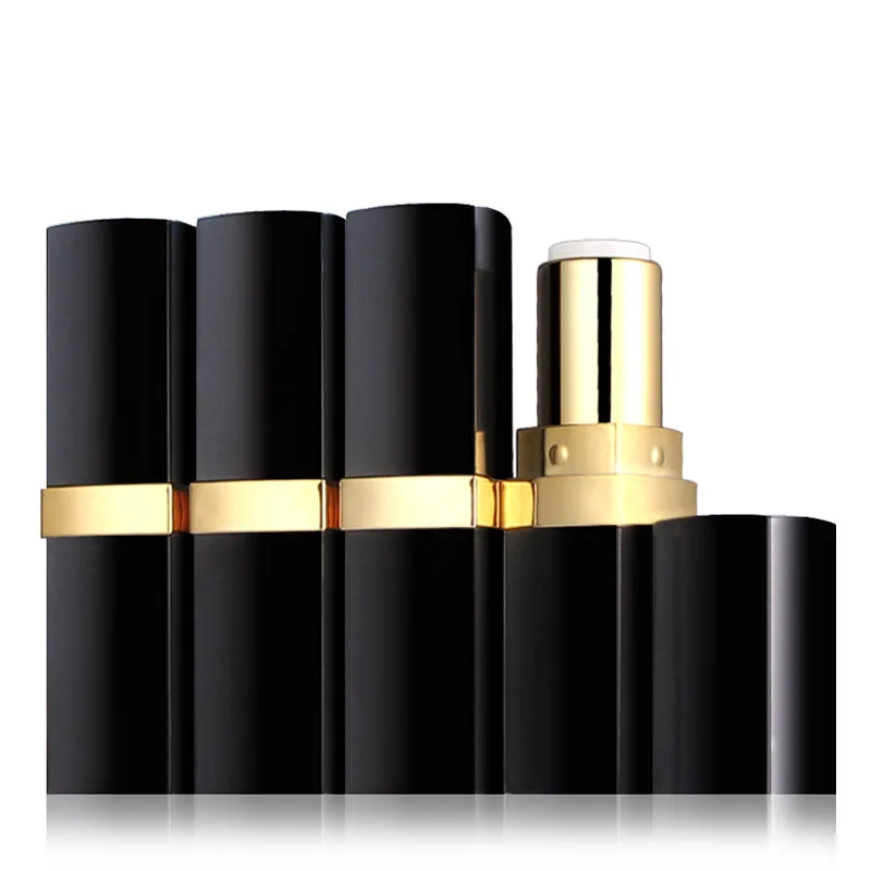 

New 20 Pcs/lot Empty Lip Balm Tubes Container Lipstick Fashion Cool Lip Tubes Lipstick Tube Bottle Black Color DIY 12.1mm
