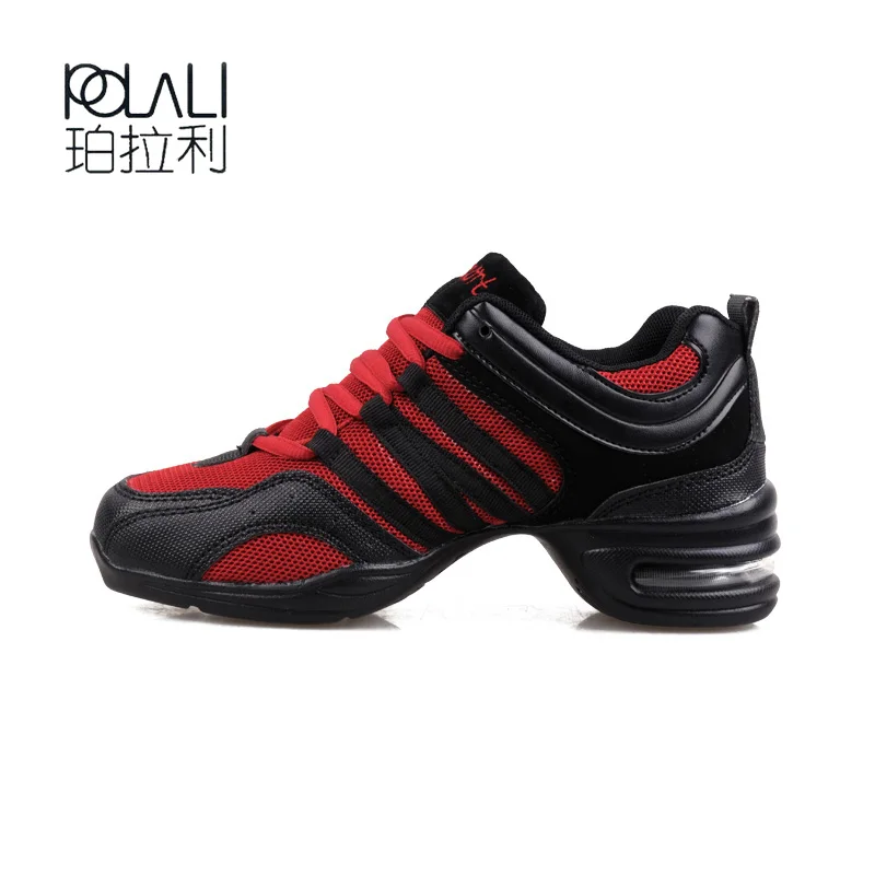 POLALI/Танцевальная обувь; женские современные танцевальные туфли; коллекция 2018 года; дышащие сетчатые кроссовки для девочек; спортивные