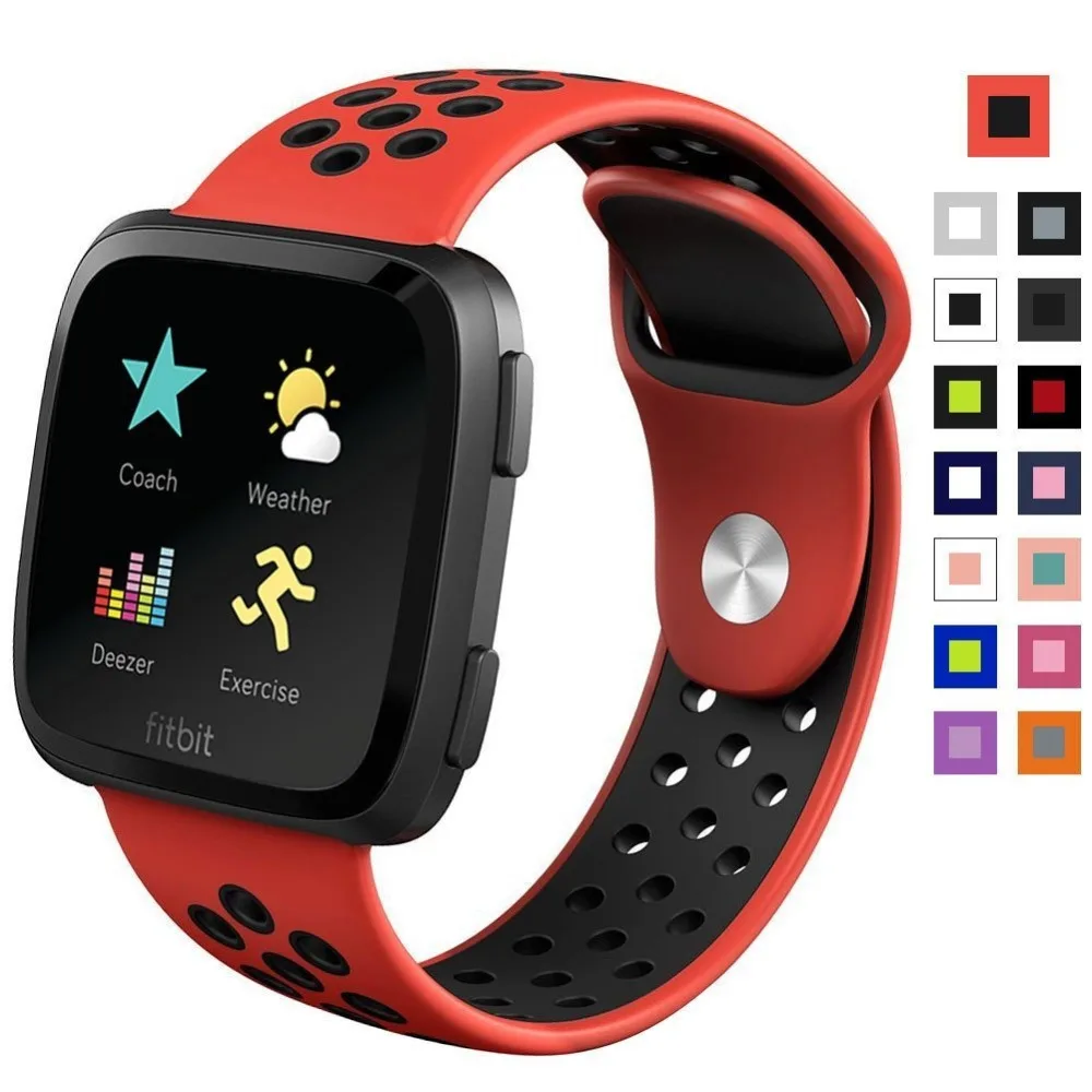 Аксессуары для fitbit versa мягкие силиконовые ремешки часов браслет замены