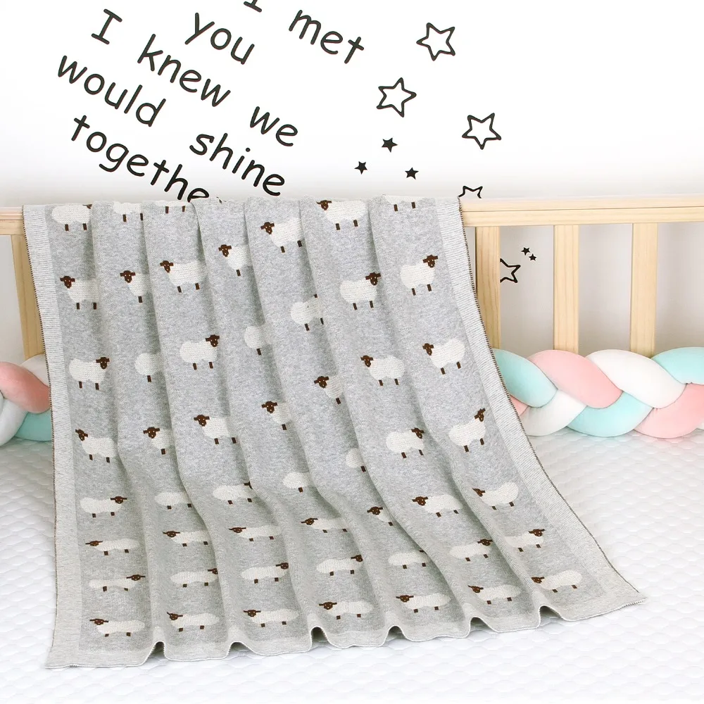 Одеяло для новорожденного пеленать белье для коляски обернуть Мультфильм Альпака трикотажные Infantil мальчиков девочек хлопчатобумажное