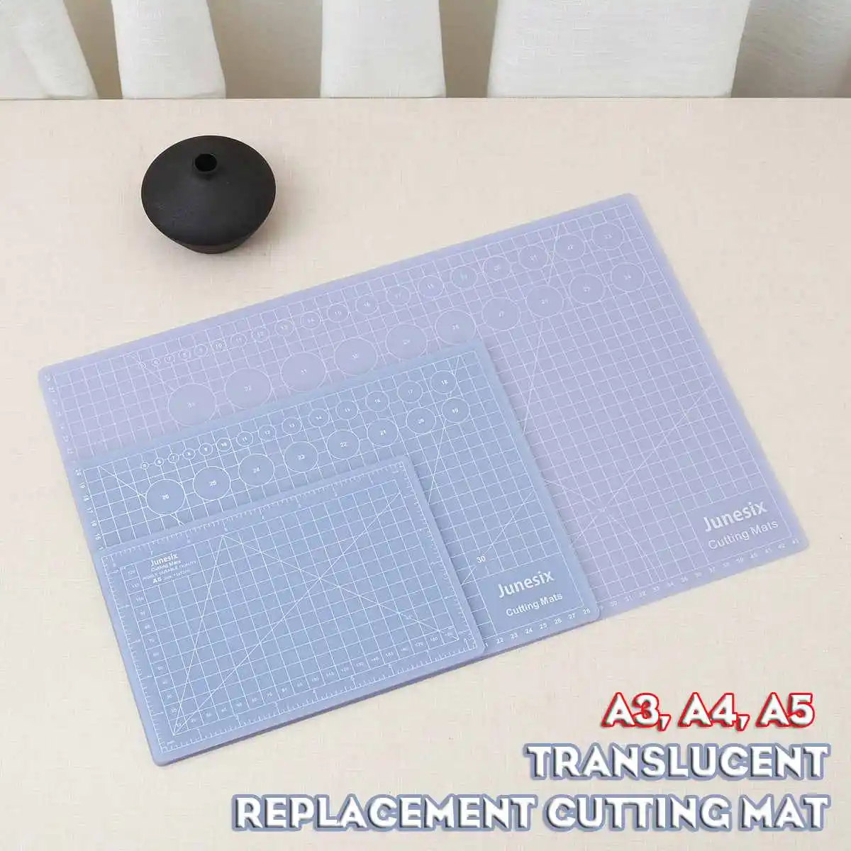 Composite PVC A3/A4/A5 Replacement Cutting Mat Transparent Mat with Measuring Grid for Silhouette Cameo Plotter Machine