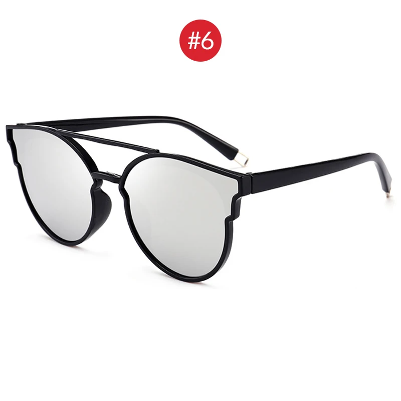 VIVIBEE выбор винтажные овальные очки модный стиль UV400 защита Oculos de sol masculino для женщин - Цвет линз: 6 Black Silver