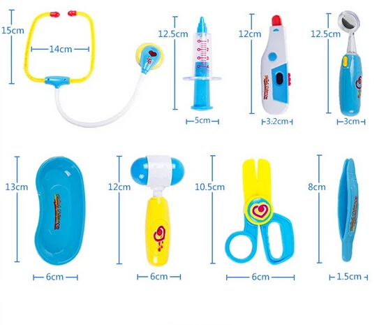 Высокое качество игровой дом игрушка доктор игрушки Дети обучающий воображаемый доктор случае классический набор игрушек со светом и сердцебиение подарок для детей