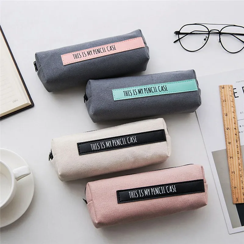 

1Pcs Cotton Linen Pencil Bag Case School Cosmetic Makeup Bag Storage Pouch Purse For Students Stationery Gift Free Shipping