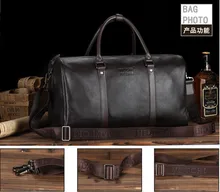 Ali Victory 2017 new brand cowhide genuine leather man bag designer luggage travel bags men’s weekender bag items TB90