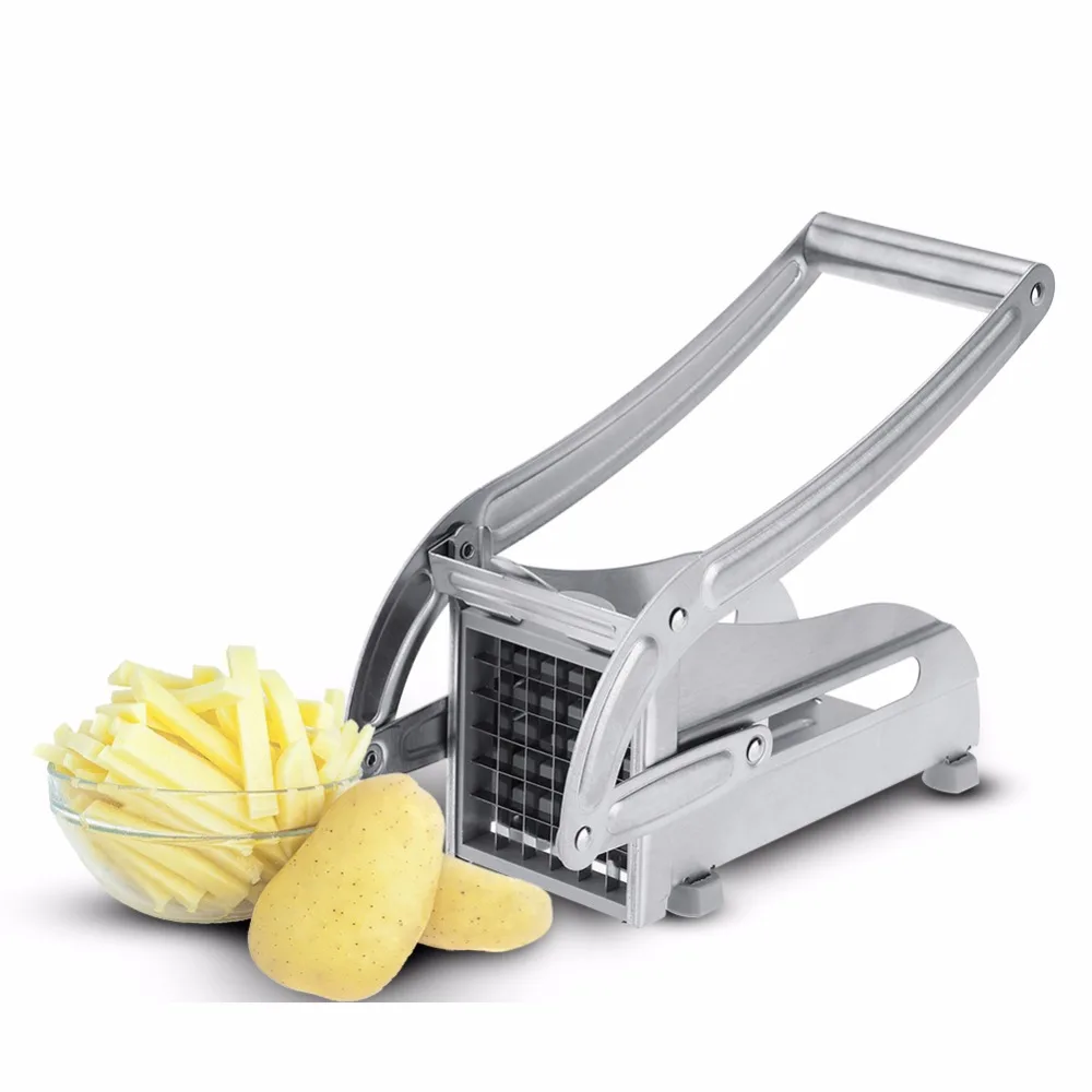 

Effective Potato Chips Making Machine Stainless Steel French Fry Potato Cutter Slicer Chipper Cucumber Slice Cut Kitchen Gadgets